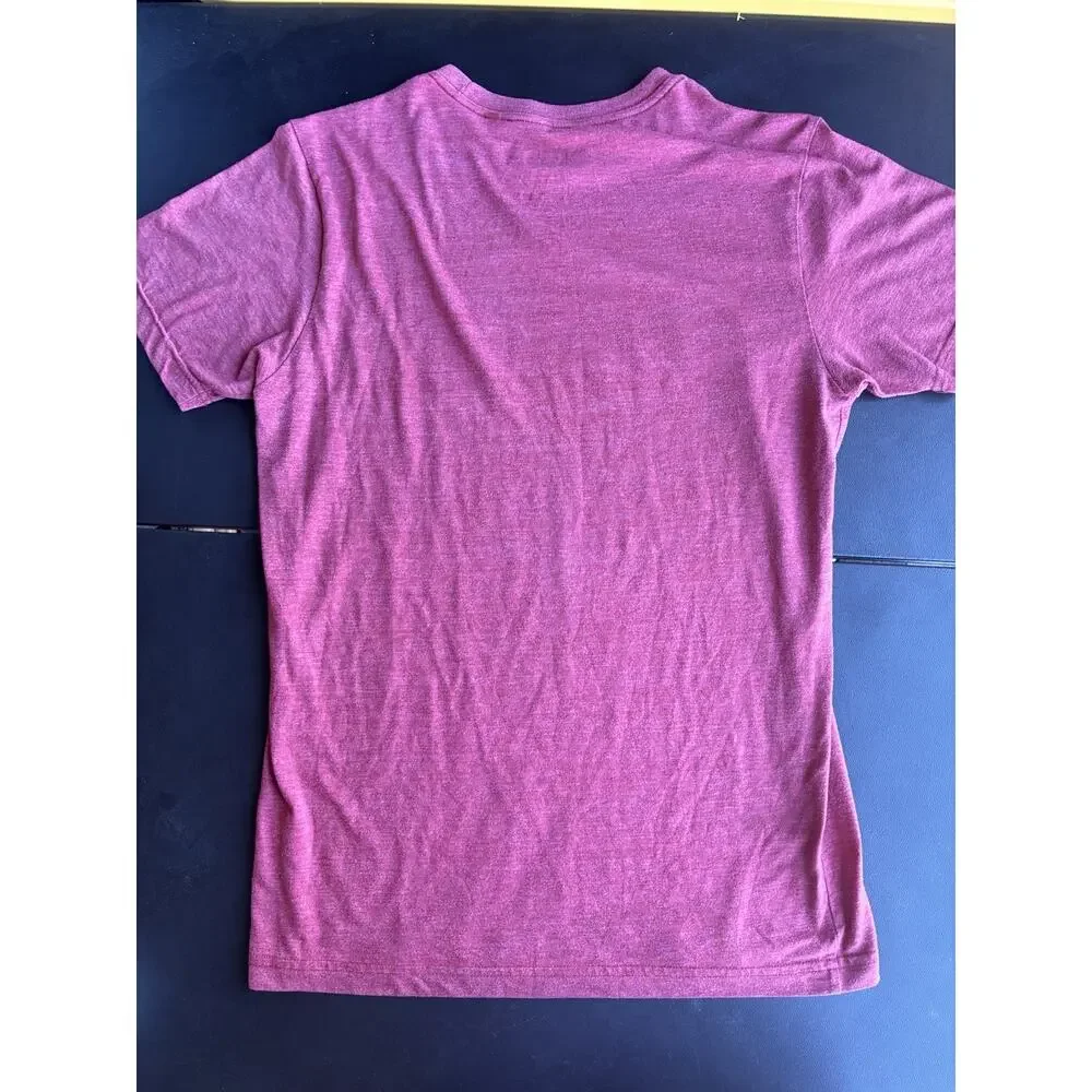 The North Face Americana T-Shirt Mens Small Slim Fit Red Flag Logo Tri-Blend